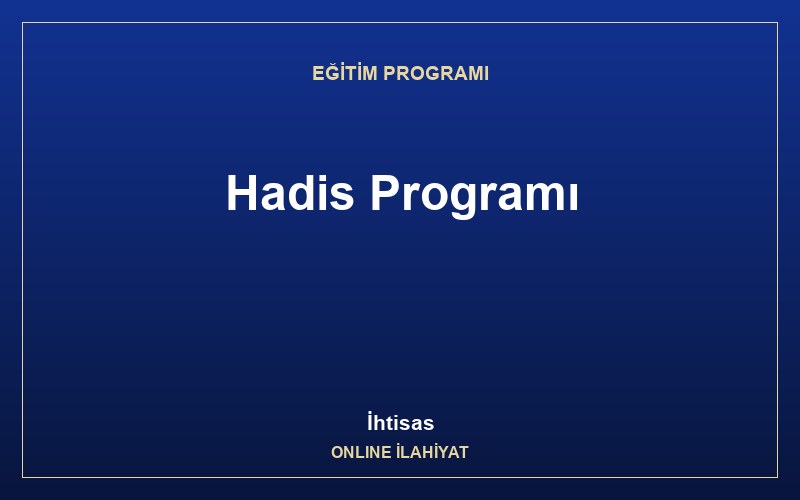 Hadis Programı